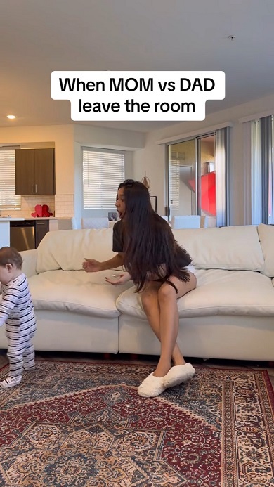 パパとママのどちらについていくかテストしていたら歩けるようになった赤ちゃん