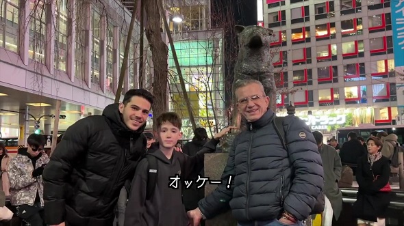 スペインから初来日した家族に東京案内