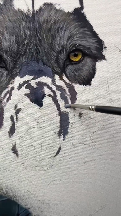 リアル 狼 絵 メイキング 制作過程 アーティスト