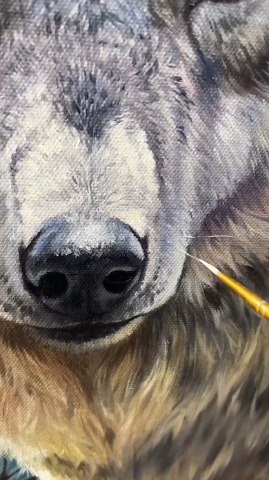 リアル 狼 絵 メイキング 制作過程 アーティスト