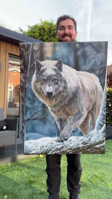 リアル 狼 絵 メイキング 制作過程 アーティスト