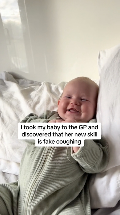 フェイク咳を求められる赤ちゃん