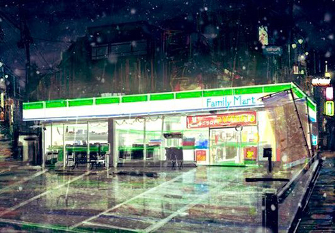 夜のファミマを描いた作品