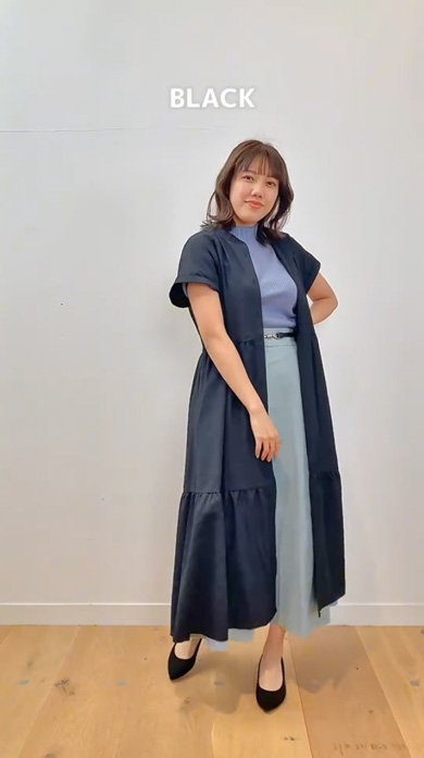 GU 新作 ワンピース 春服 全色 着てみた バンドカラーシャツワンピース 半袖