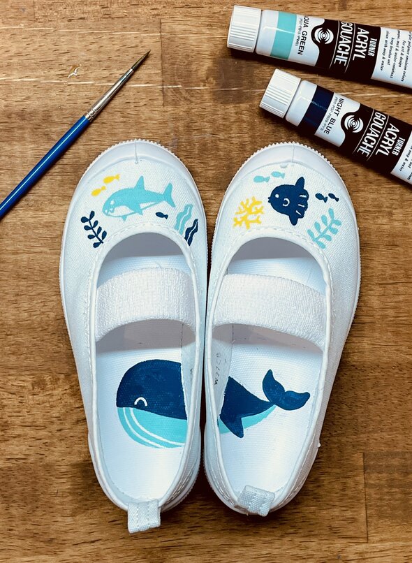 イラストがかわいい上履き01