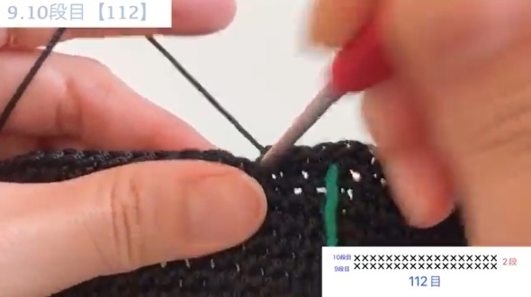 毛糸を編む画像