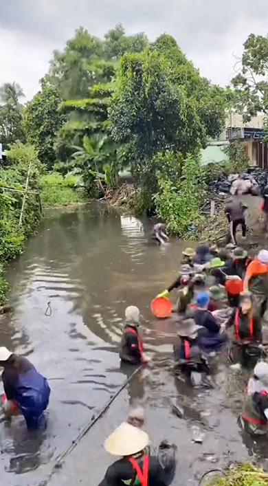 掃除 川 クリーニング