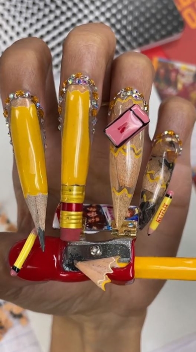 鉛筆削りネイル