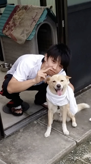 愛犬との昔の写真