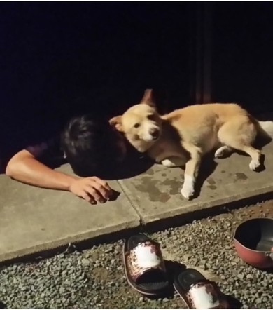 17歳愛犬との親密ショット