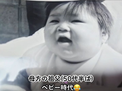 多毛赤ちゃんの寝癖