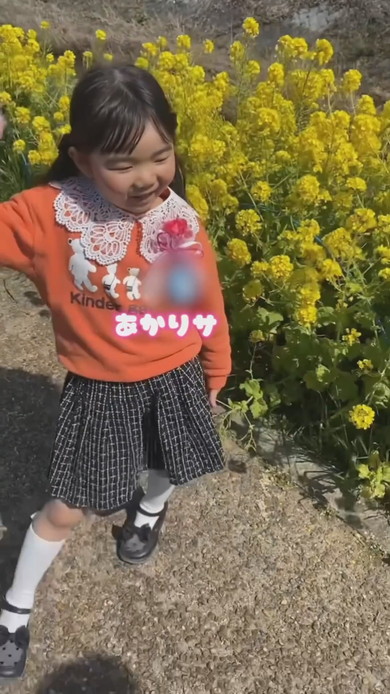 卒園式の感想を話す娘