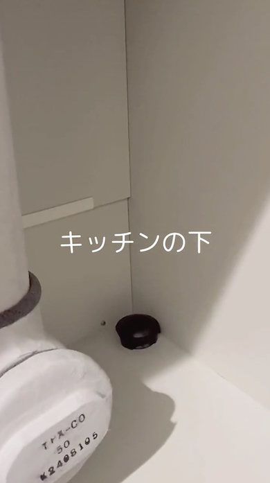 G対策でブラックキャップをキッチン下に