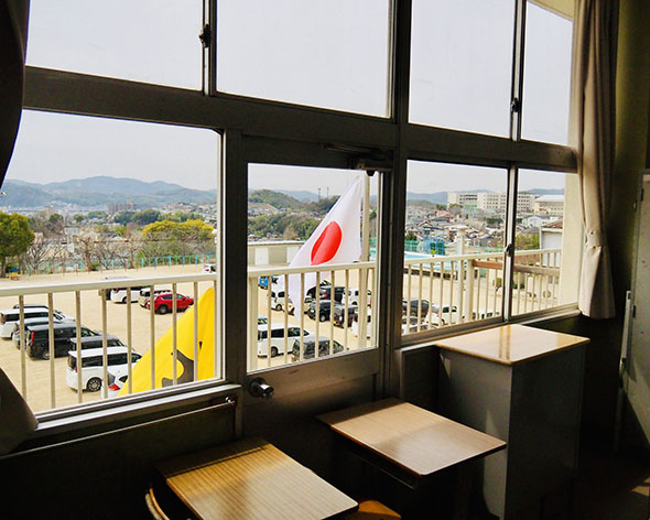 娘さんが通った学校の風景