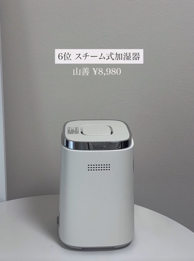 6位「スチーム式加湿器」（8980円）