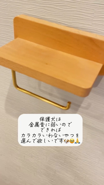 保護犬に金属音