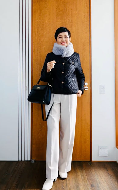 GUタックワイドパンツコーデ