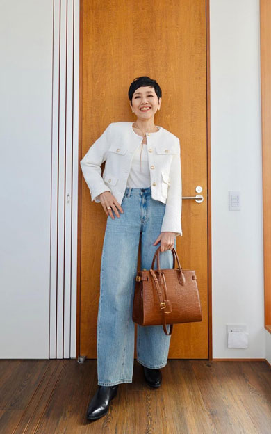 テクスチャードジャケットコーデ