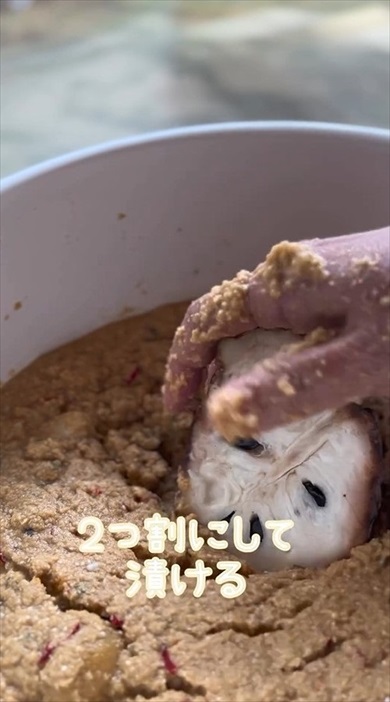 森のアイスクリームをぬか漬けにしてみた