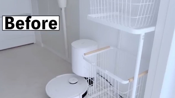 テーブルを置く前の洗面所