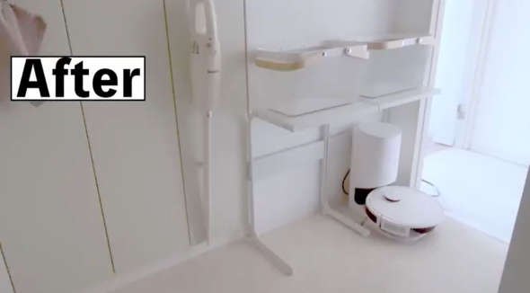 テーブルを置いた後の洗面所