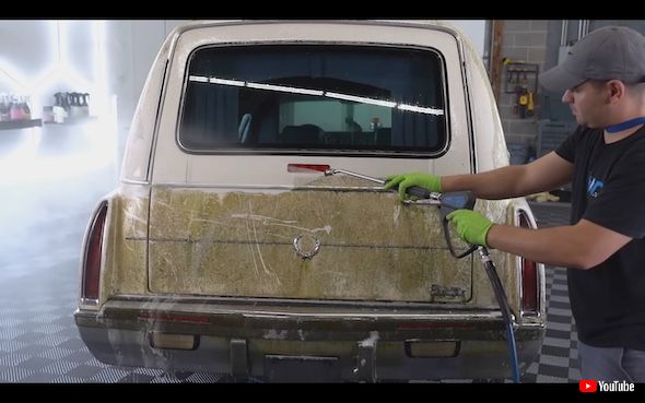 洗車 キャデラック 霊柩車