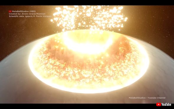 隕石 シミュレーション CG 映像