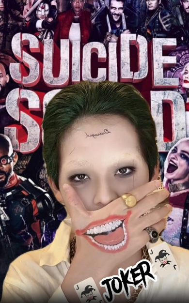 嫌な顔をせず変身メイクを披露してくれた息子くん