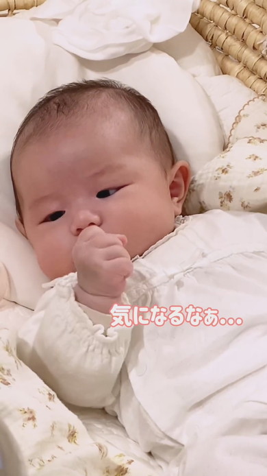 ハンドリガード中の赤ちゃん