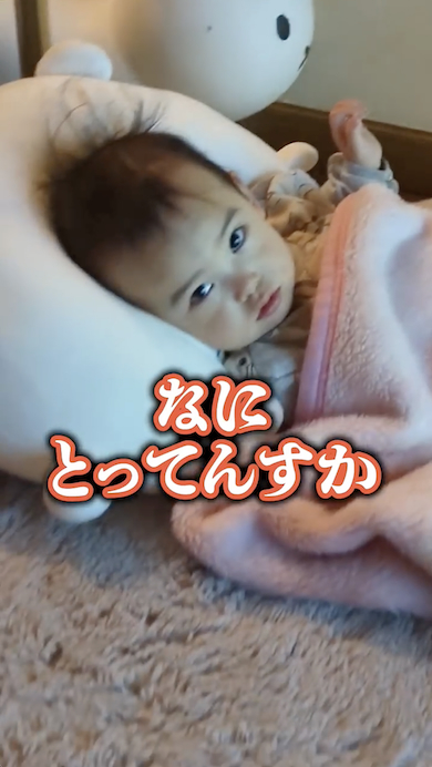 1歳娘が巣作り