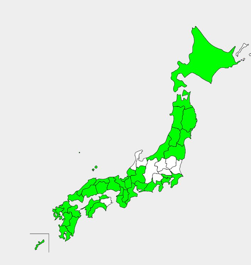 大阪に1本で行ける県