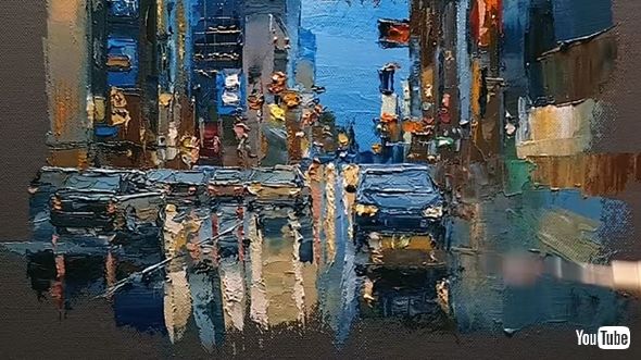 油絵:秋雨の町風景 楽天市場】風景の絵 絵画 油絵 アートパネル開業祝い 開院祝い