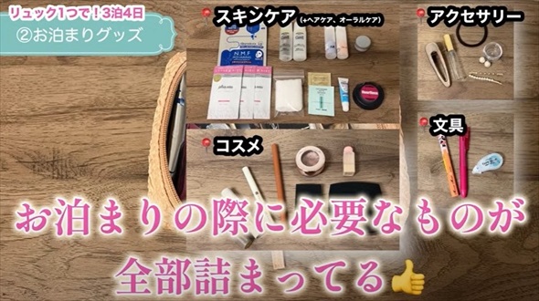 無印リュックのパッキング