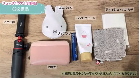 無印リュックのパッキング