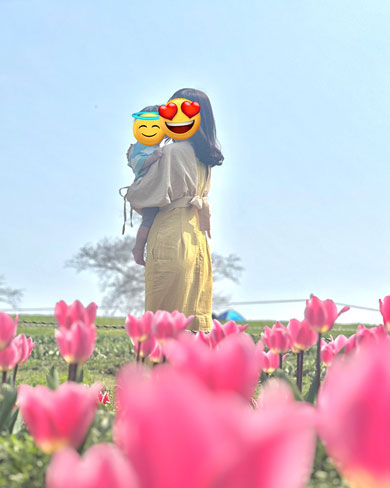 チューリップと息子