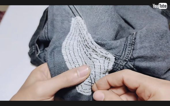 アイロン接着シートで補強