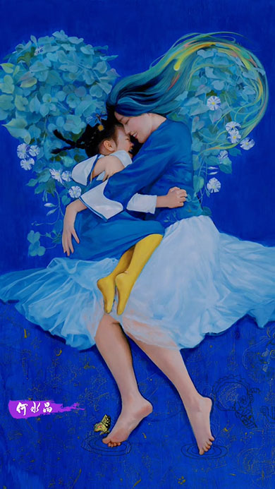 親子で描く絵画・完成した絵