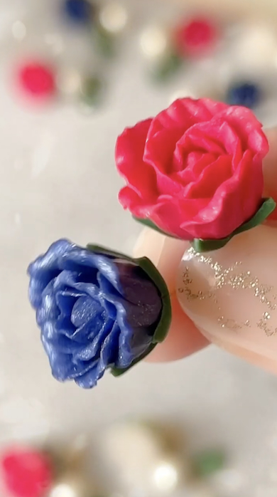 ポリマークレイでバラを作る