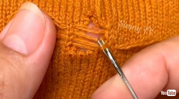 ニットの穴の修繕方法