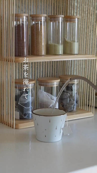 DAISOの商品を使ったジャパンディなカフェコーナー