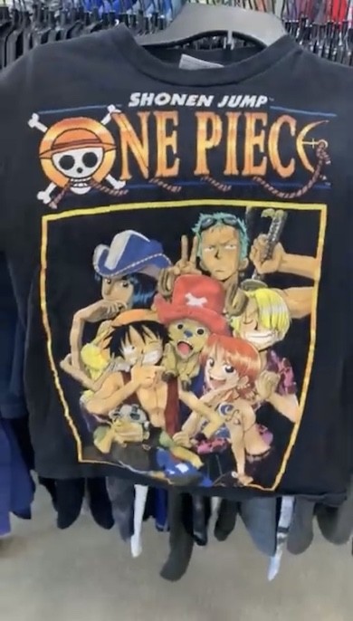 昔のワンピースのTシャツだ！