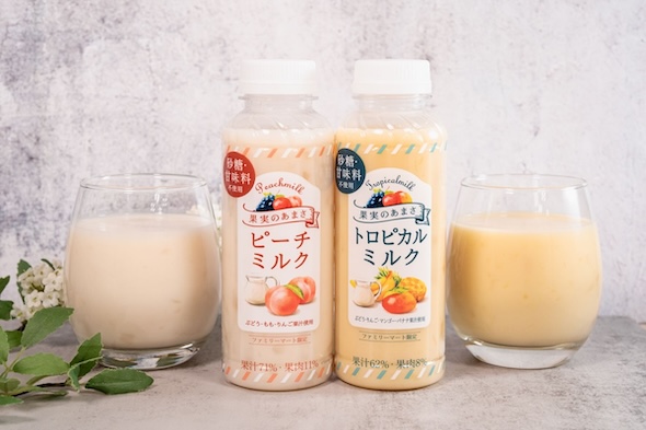 「果実のあまさ　トロピカルミルク」「果実のあまさ　ピーチミルク」をファミリーマートが発売