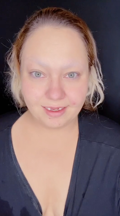 メイク落とし後