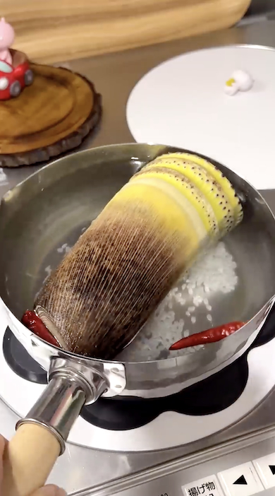 タケノコの刺身作り