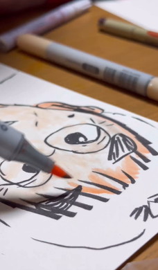 女の子が描く志村けん