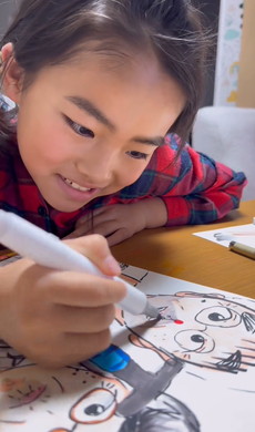 女の子が描く志村けん