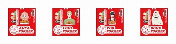 スペシャルメニューに付属する4種類のステッカー