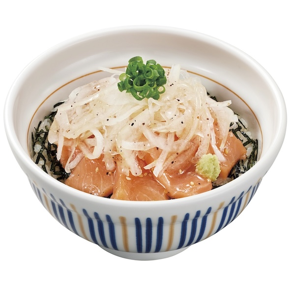 オニオンサーモン丼