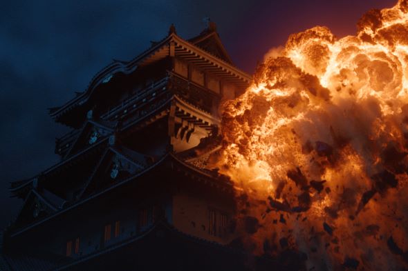 城爆発