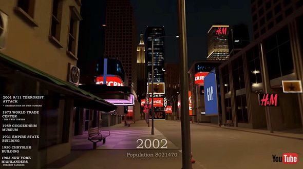 ニューヨーク　CG　タイムラプス